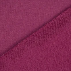 Sweatstoff Meterware Bio Soft Sweat dünn uni Lila 1,5m Breite