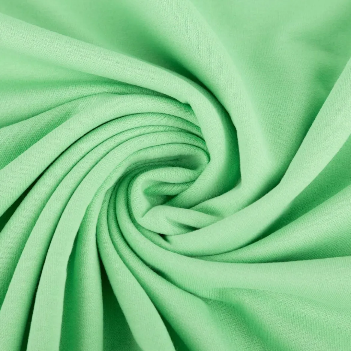 Sweatstoff Meterware Bio Soft Sweat dünn uni lime grün 1,5m Breite