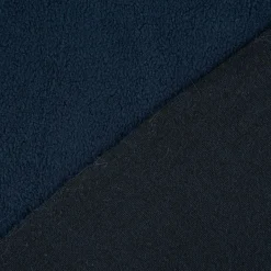 Sweatstoff Sherpa Fleece dünn einfarbig dunkelblau 1,50m Breite