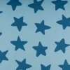Sweatstoff Soft aus Baumwolle Big Stars blau 1,48m Breite