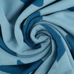 Sweatstoff Soft aus Baumwolle Big Stars blau 1,48m Breite