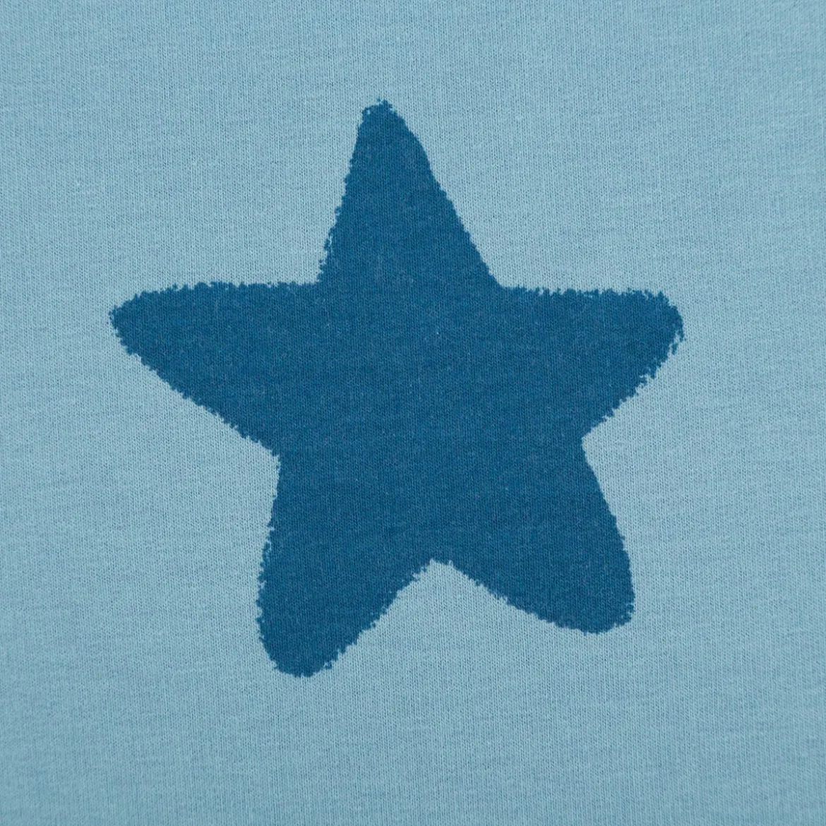 Sweatstoff Soft aus Baumwolle Big Stars blau 1,48m Breite