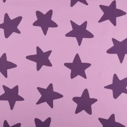 Sweatstoff Soft aus Baumwolle Big Stars lila 1,48m Breite