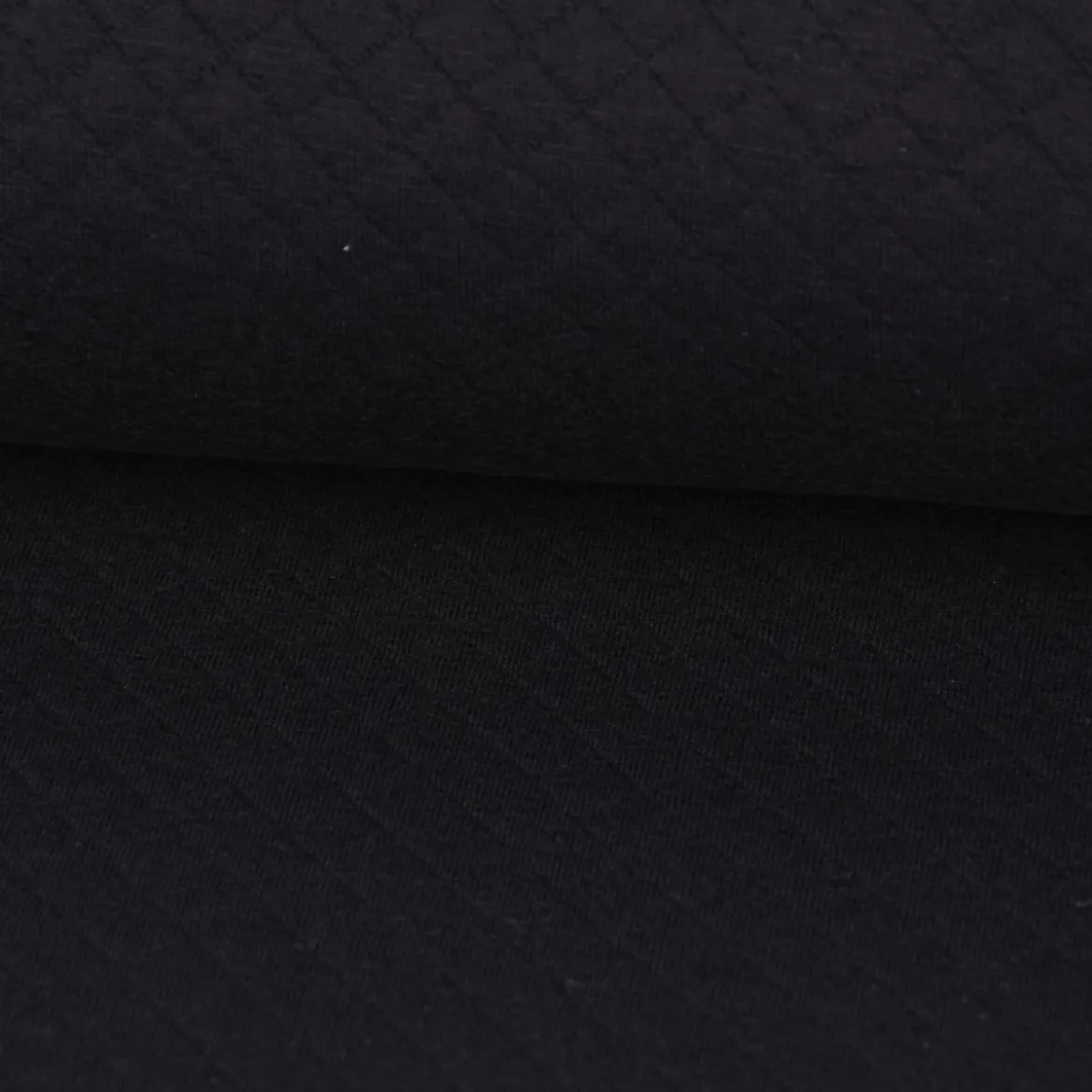 Sweatstoff Steppstoff Steppsweat einfarbig schwarz 1,5m Breite
