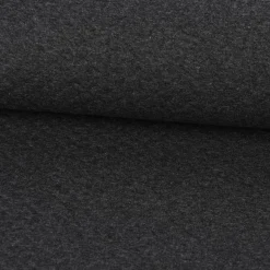 Sweatstoff Steppstoff Steppsweat einfarbig anthrazit meliert 1,5m Breite