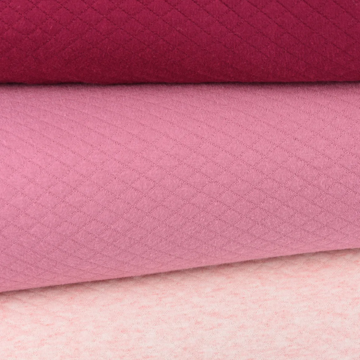 Sweatstoff Steppstoff Steppsweat einfarbig rosa meliert 1,5m Breite