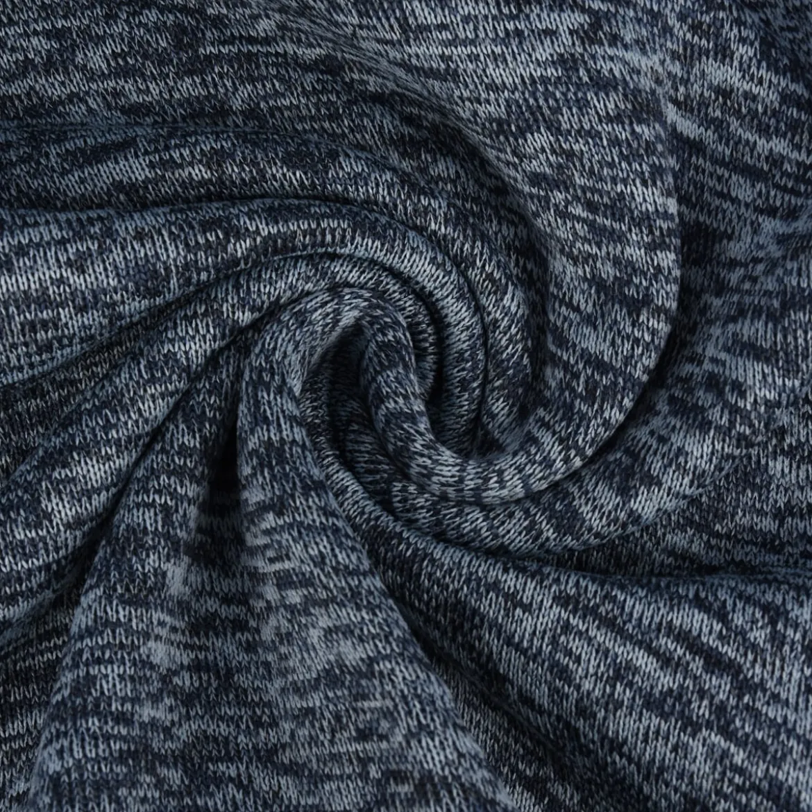 Sweatstoff Stricksweat blau Töne meliert 1,55m