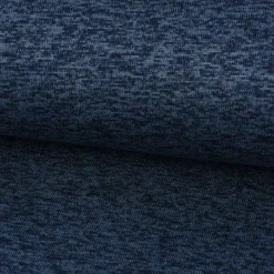 Sweatstoff Stricksweat dunkelblau blau meliert 1,55m