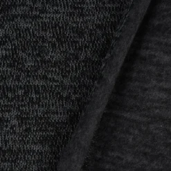 Sweatstoff Stricksweat schwarz grau meliert 1,55m