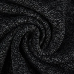 Sweatstoff Stricksweat schwarz grau meliert 1,55m