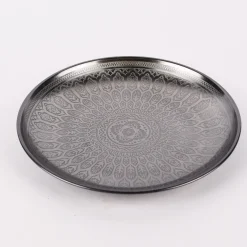 Tablett Oriental Metall anthrazit 26cm