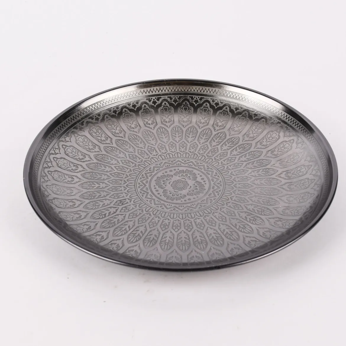 Tablett Oriental Metall anthrazit 26cm