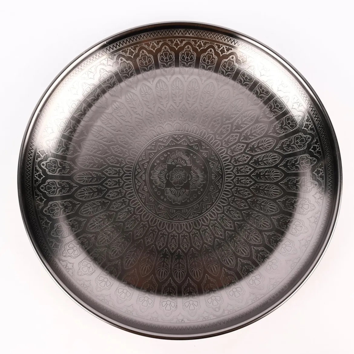 Tablett Oriental Metall anthrazit 33cm