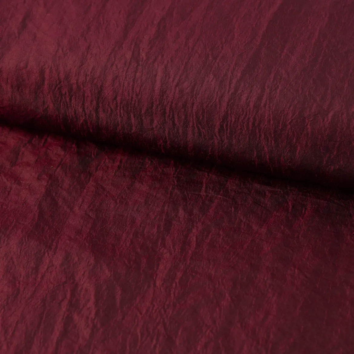 Taftstoff Crushed Bekleidungsstoff einfarbig bordeaux-rot 1,40m Breite