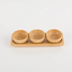 Tapas Set 4tlg aus Bambusholz 21x7x4,4cm