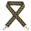Taschengurt Rauten mit Karabinerhaken und Schnallen goldfarbig 38mm breit verstellbar bis 1,40m Länge grün