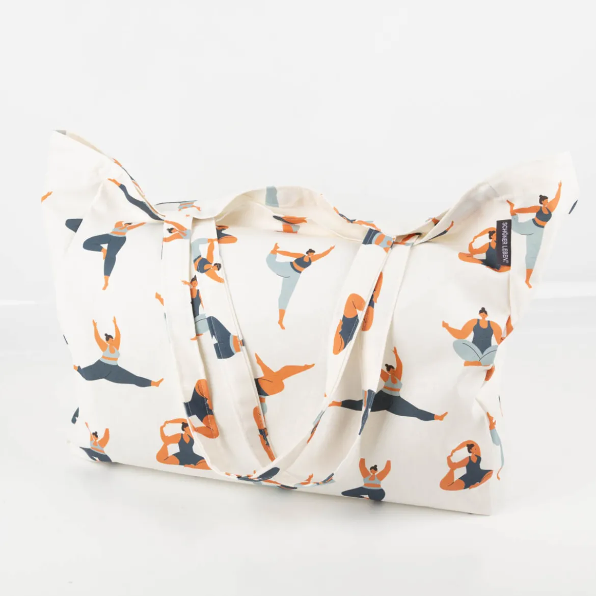 Tasche Shopper aus Baumwolle Body Positivity Yoga von SCHÖNER LEBEN.