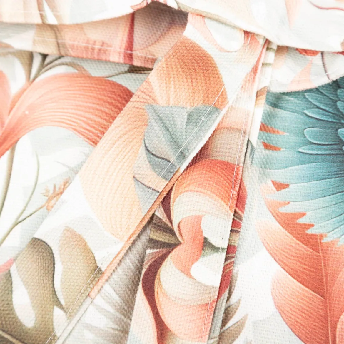 Tasche Shopper aus Baumwolle mit Kolibri, Blumen und Blättern von SCHÖNER LEBEN.