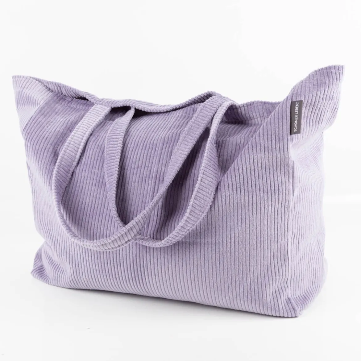 Tasche Shopper Cord aus Baumwolle flieder von SCHÖNER LEBEN.