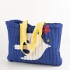 Tasche Strandtasche Vogel blau weiß 44x33x10cm
