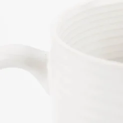 Tasse aus Keramik weiß beige oder taupe 320ml
