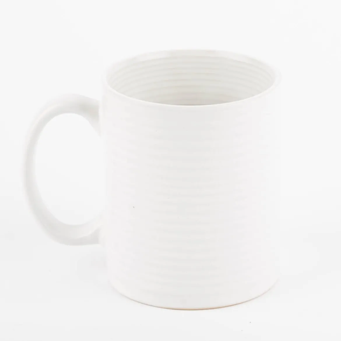 Tasse aus Keramik weiß beige oder taupe 320ml