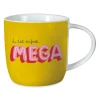Tasse Gute Laune aus Porzellan DU BIST EINFACH MEGA 300ml von Grafik Werkstatt