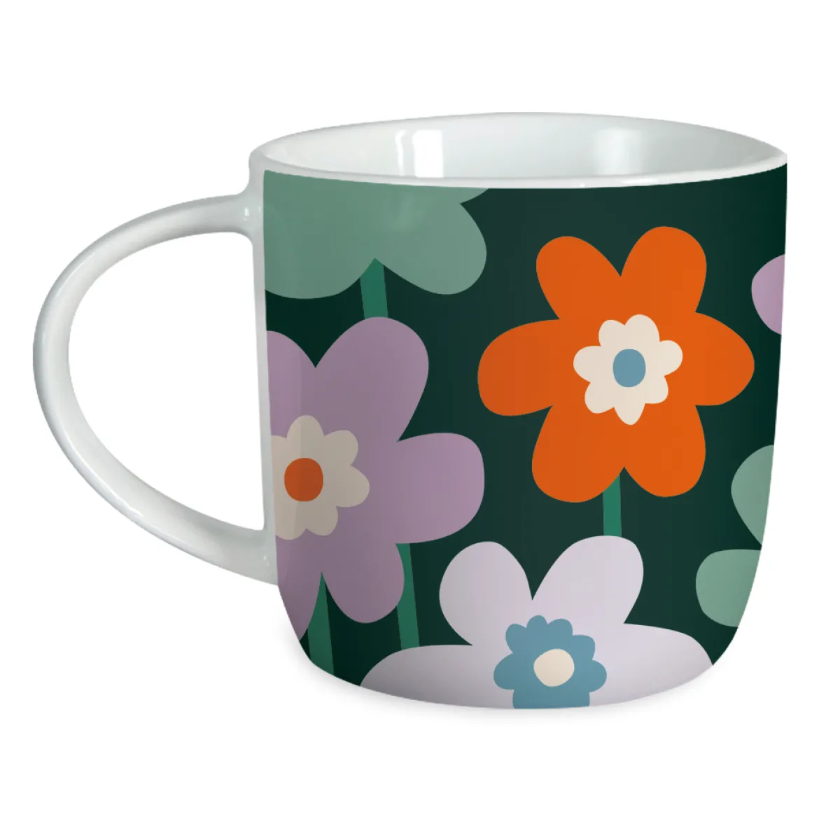 Tasse Gute Laune aus Porzellan MACH MAL PAUSE mit Blumen 300ml von Grafik Werkstatt