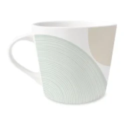 Tasse mit Goldveredelung Guten Morgen weiß grün gold 420ml von Grafik Werkstatt