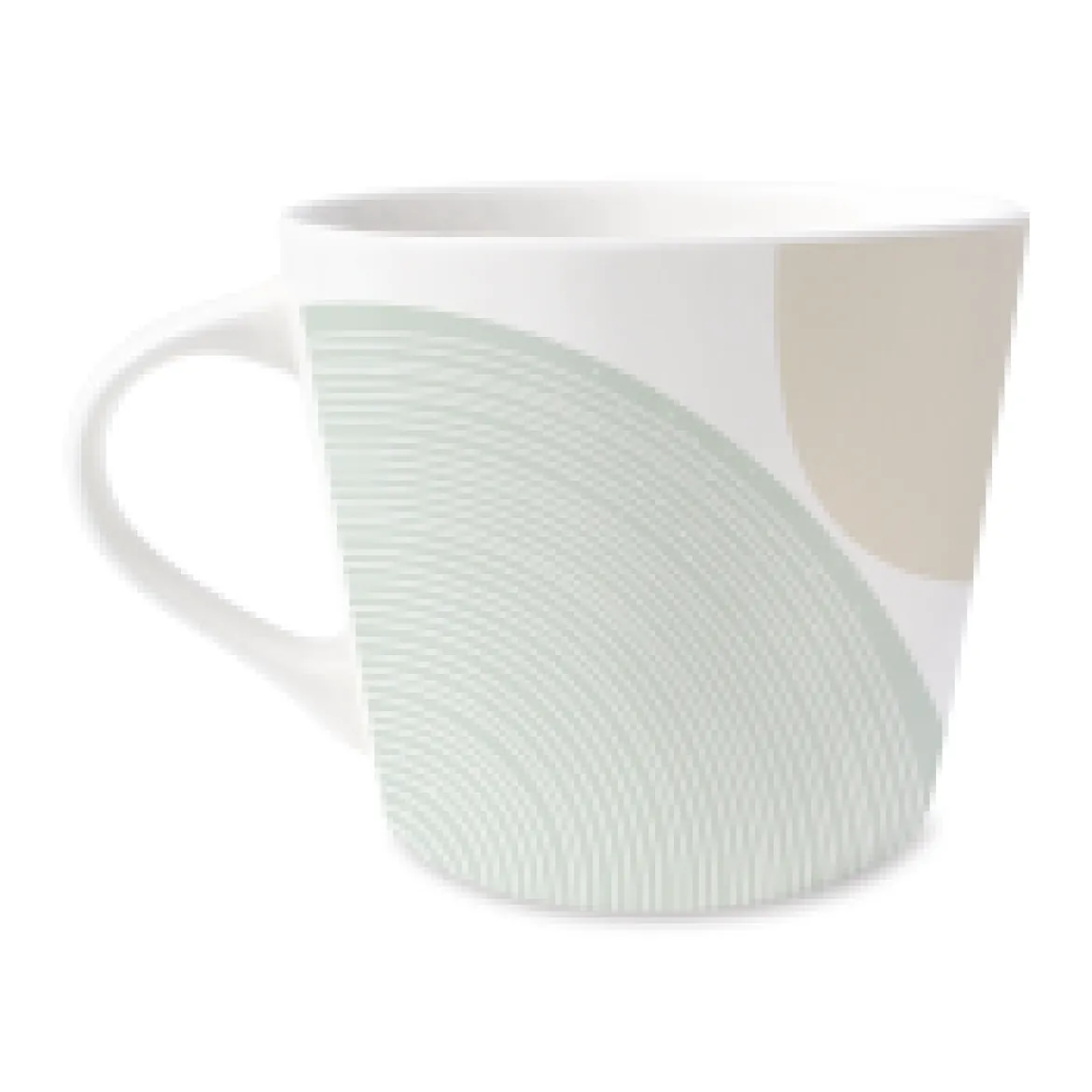 Tasse mit Goldveredelung Guten Morgen weiß grün gold 420ml von Grafik Werkstatt