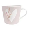 Tasse mit Goldveredelung Herz Strauß rosa gold 420ml von Grafik Werkstatt