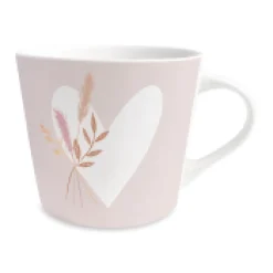 Tasse mit Goldveredelung Herz Strauß rosa gold 420ml von Grafik Werkstatt
