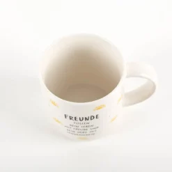 Tasse "Freunde..." mit Sonnenschein aus Porzellan 300ml von Grafik Werkstatt