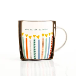 Tasse "Hoch sollst du leben!" aus Porzellan 300ml von Grafik Werkstatt