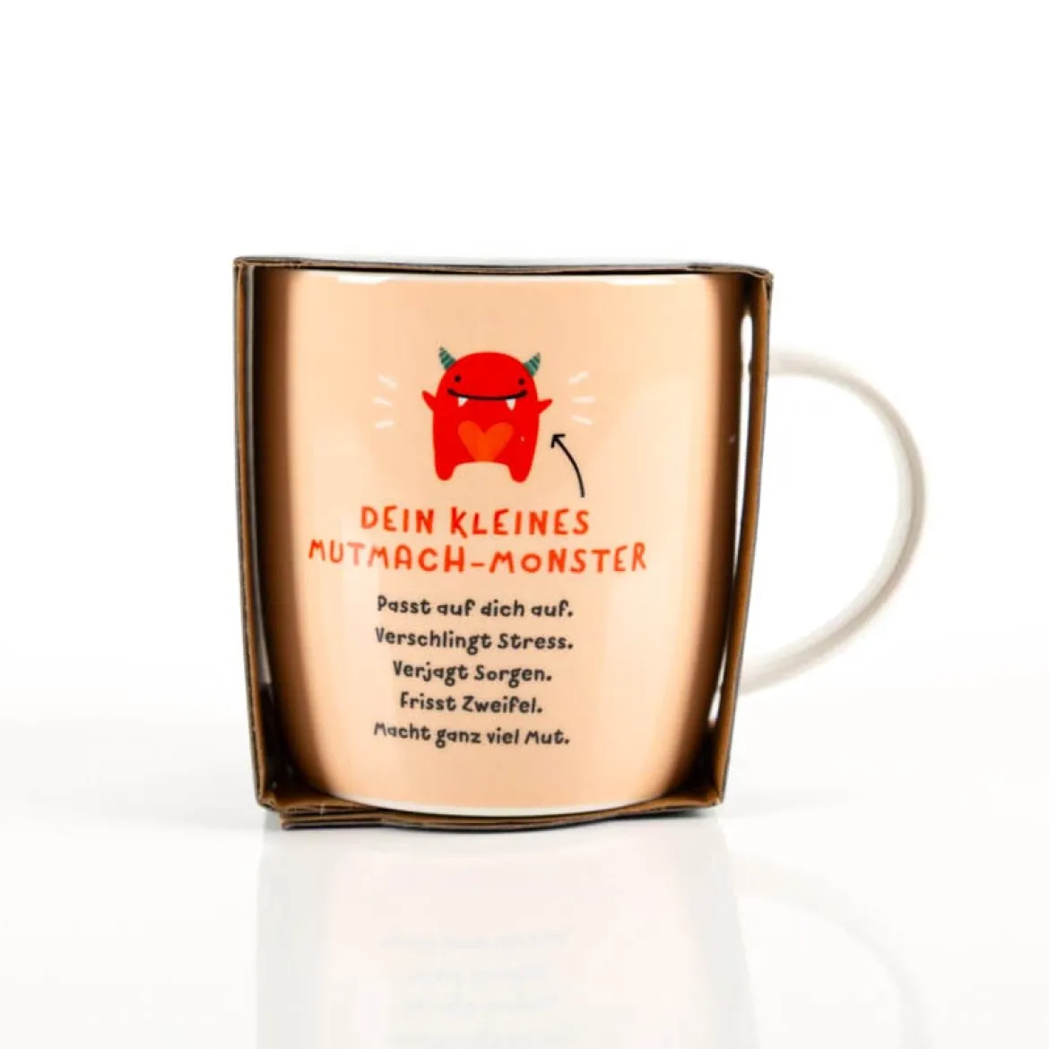 Tasse "Mutmach-Monster..." aus Porzellan 300ml von Grafik Werkstatt