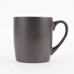 Tasse reactive glaze reaktive Glasur schwarz 12x9cm