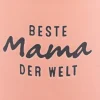 Tasse Vintage aus Keramik in Emaille-Optik Beste Mama der Welt lachsorange schwarz 400ml von Grafik Werkstatt