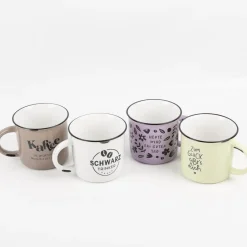 Tasse Vintage Heute wird ein guter Tag Keramik im Emaille-Look 400ml von Grafik Werkstatt