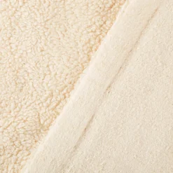 Teddy Fleece Baumwoll Krimmer Plüschstoff einfarbig beige 1,6m Breite
