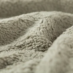 Teddy Fleece Baumwoll Krimmer Plüschstoff einfarbig alt grün 1,6m Breite