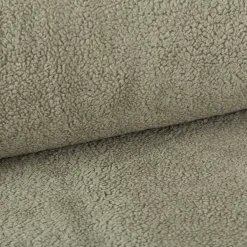 Teddy Fleece Baumwoll Krimmer Plüschstoff einfarbig alt grün 1,6m Breite
