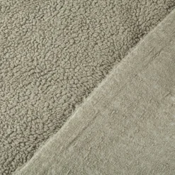 Teddy Fleece Baumwoll Krimmer Plüschstoff einfarbig alt grün 1,6m Breite