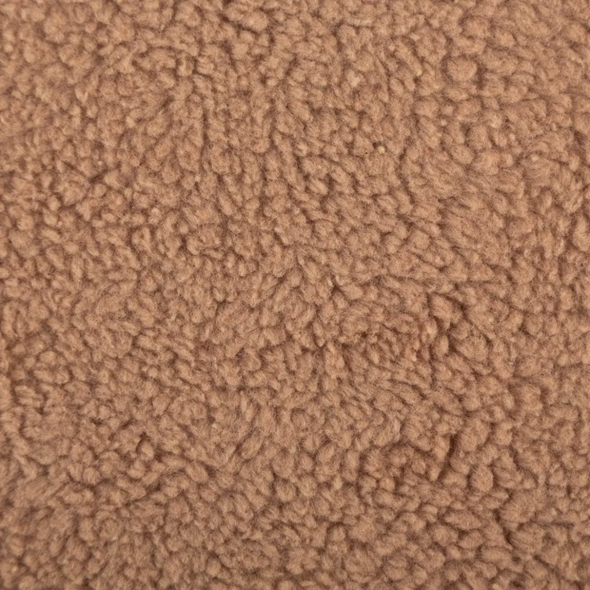 Teddy Fleece Baumwoll Krimmer Plüschstoff einfarbig braun 1,6m Breite
