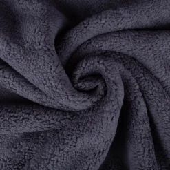Teddy Fleece Baumwoll Krimmer Plüschstoff einfarbig jeansblau 1,6m Breite