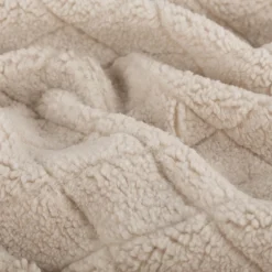 Teddystoff Diamond Rauten helles Beige 158cm Breite