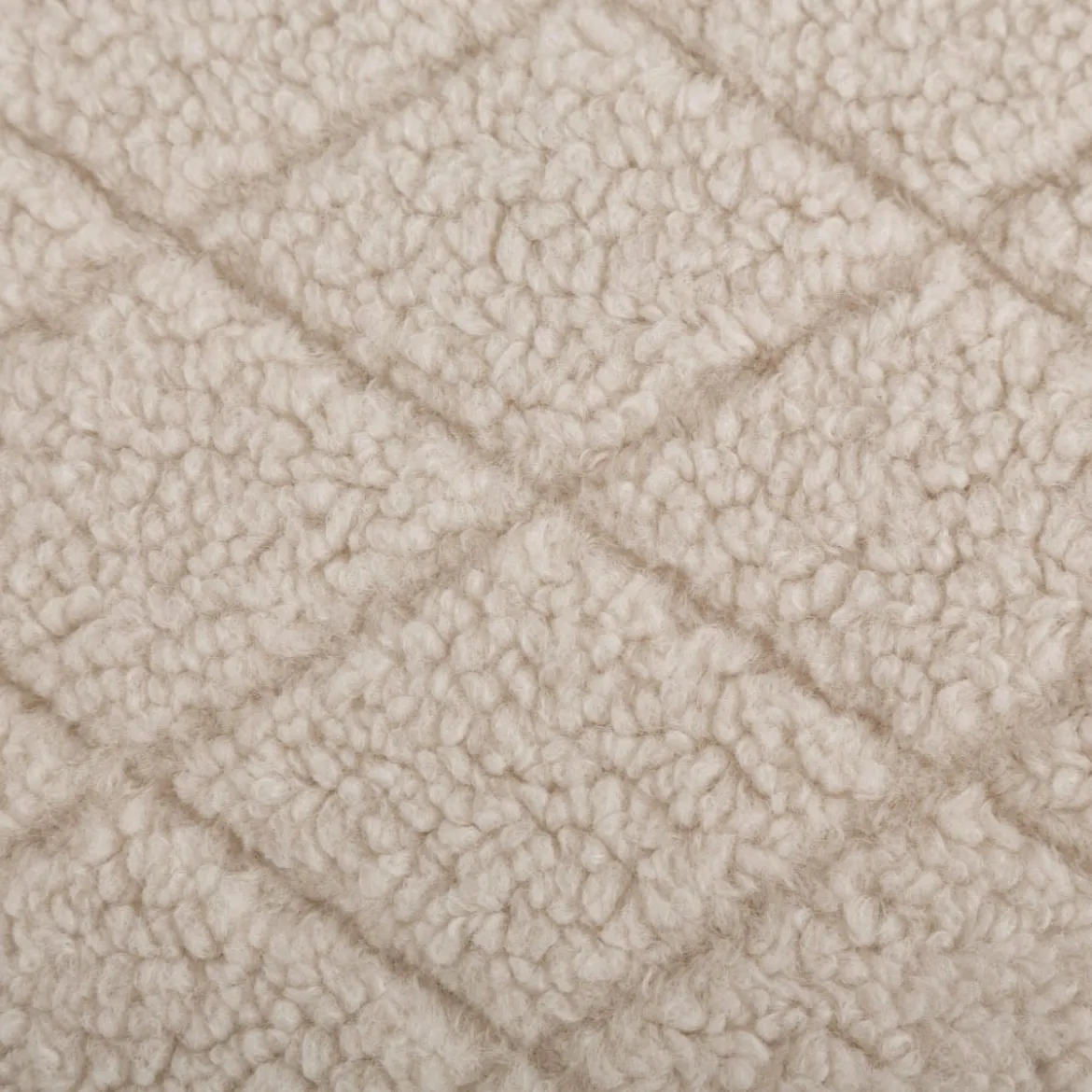 Teddystoff Diamond Rauten helles Beige 158cm Breite