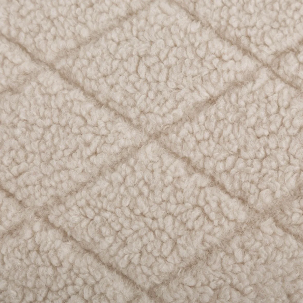 Teddystoff Diamond Rauten helles Beige 158cm Breite