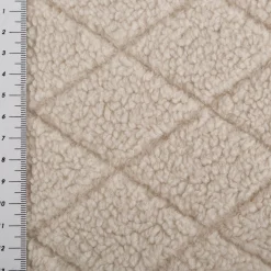 Teddystoff Diamond Rauten helles Beige 158cm Breite