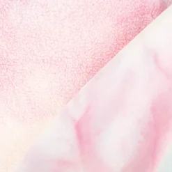 Teddystoff Teddyplüsch Rainbow Batik pastell rosa hellblau gelb 1,5m Breite