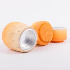 Teelichthalter 3er Set aus Holz Farbverlauf orange-natur oder pink-natur 5,5x7cm